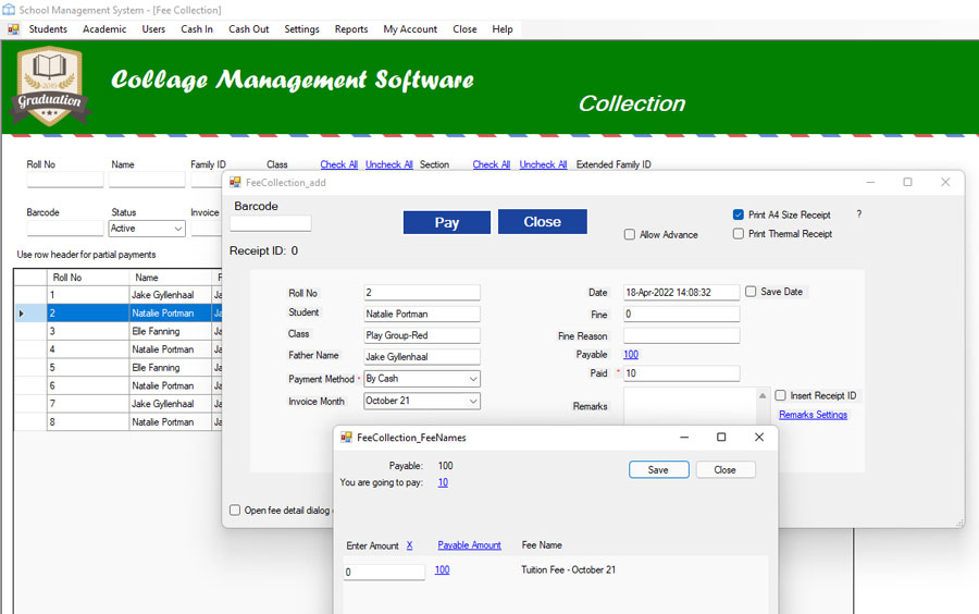 School fee collection software